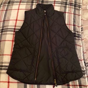 J-Crew Black Puffer Vest